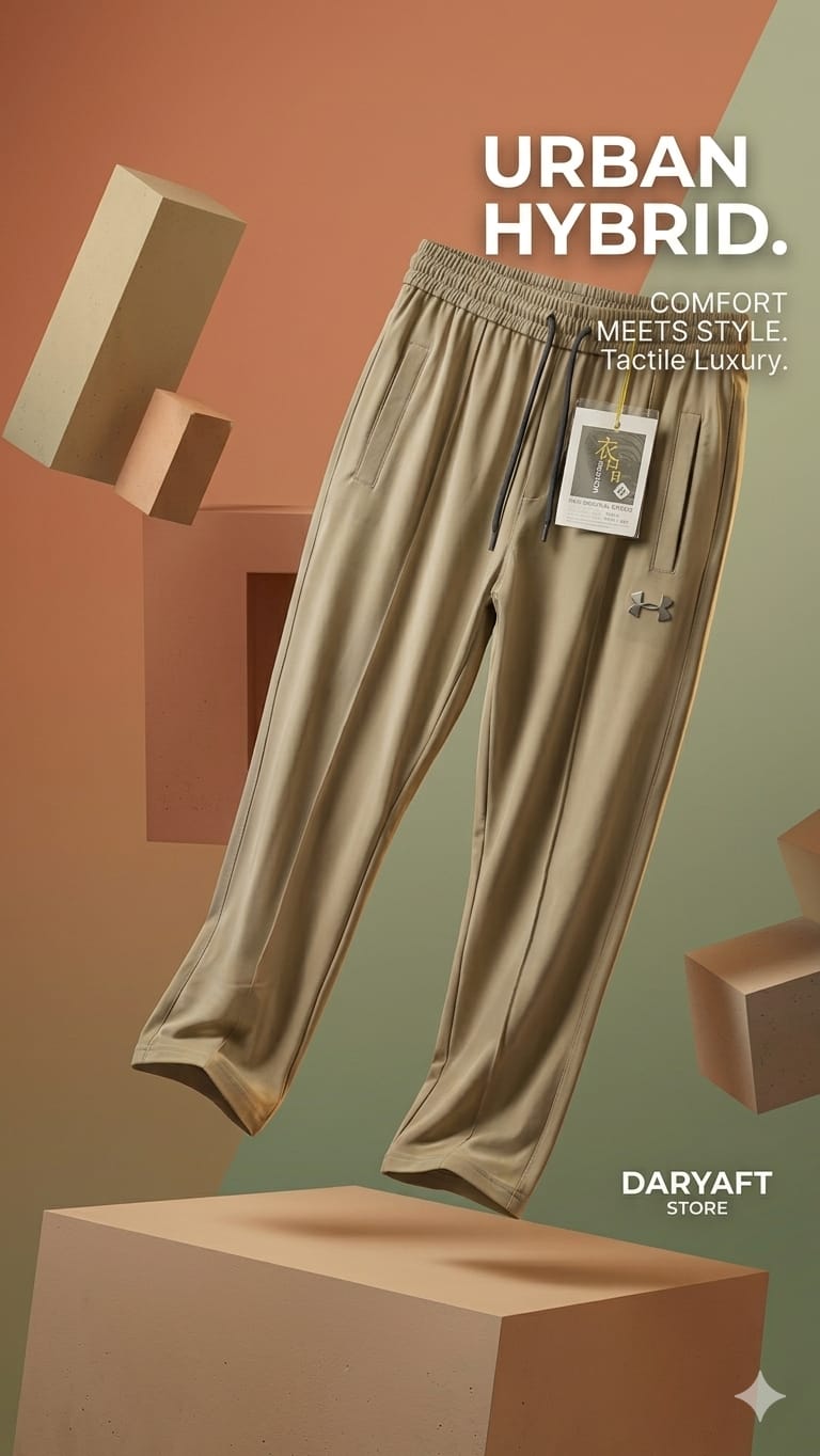 Men's Premium Lycra Tech Trousers - Smart Casual Track Pants